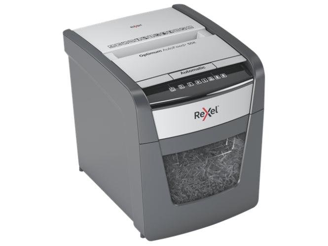 Rexel Optimum AutoFeed+ 50X Automatic Cross Cut Paper Shredder