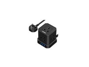 TOPREK 9-in-1 Cube Extension Lead with USB Slots, 2M Extension Cord