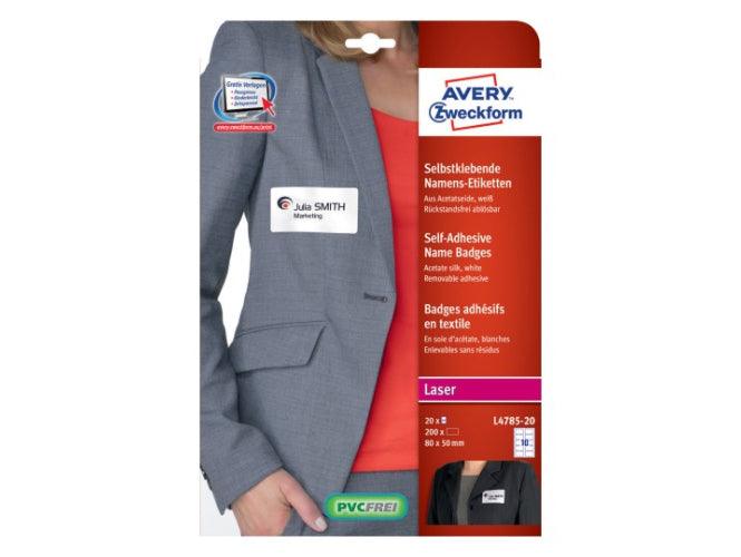 Avery L4785-20 Self-Adhesive Label Rounded Rectangle Removable, 20sheets/Pack