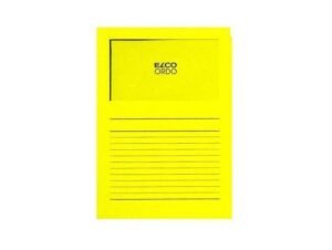 Elco Ordo Classico, L Paper Folder with Window, 5/pack, Golden Yellow