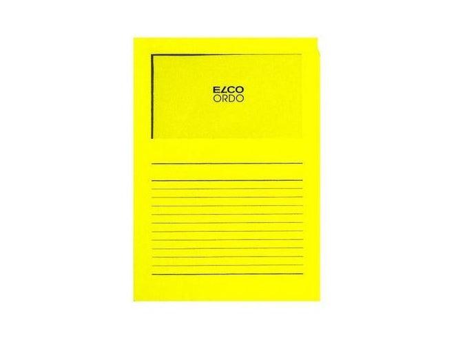 Elco Ordo Classico, L Paper Folder with Window, 5/pack, Golden Yellow