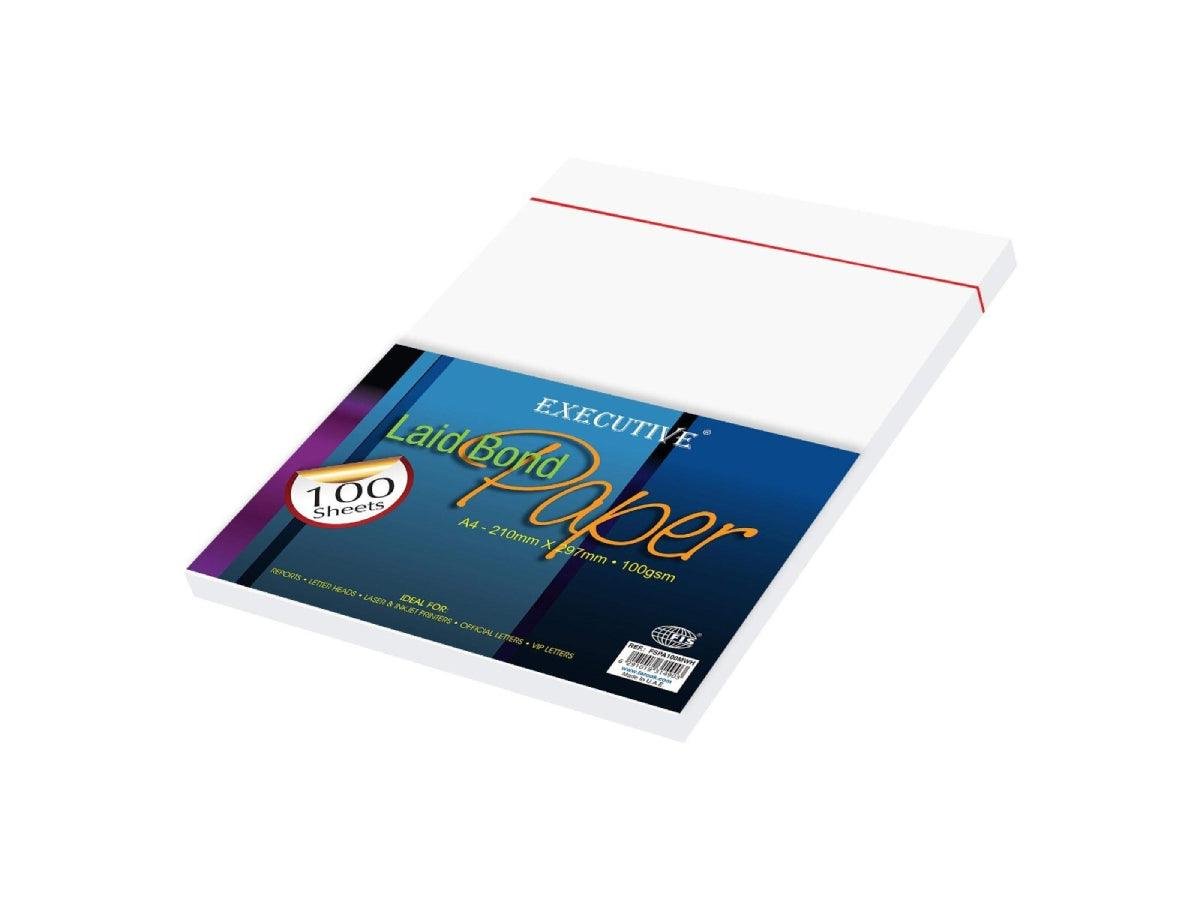 FIS Executive Laid Paper A4, 100gsm, 100sheets/pack, Moon White (FSPA100MWH) - Image 1