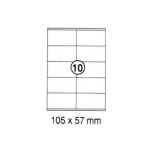 xel-lent 10 labels/sheet, straight corners, 105 x 57 mm, 100sheets/pack