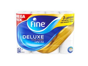 Fine Deluxe 3-Ply Toilet Tissue 140 Sheets 24 Rolls