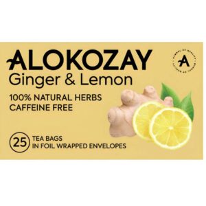 Alokozay Ginger and Lemon Tea, 25 Foil-Wrapped Bags