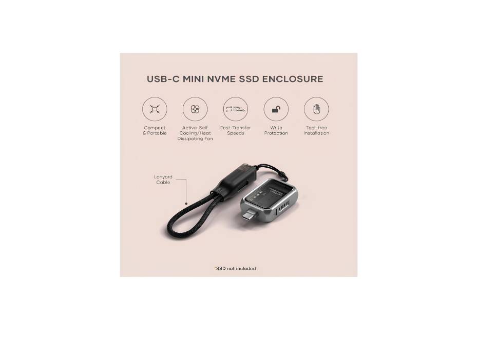 Satechi NVMe Mini SSD enclosure alternate product view 3
