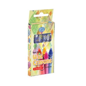 FIS 6 Colours Crayon 8cm x 90mm (FSCR096N)