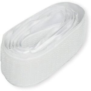 FIS Hook & Loop Tape White Color, 25mm x 1m, White (FSTAHL25)