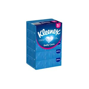 Kleenex Daily Care 2-Ply Facial Tissues, 5 × 150