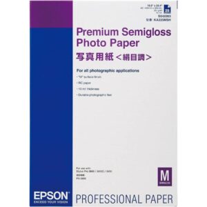 Epson C13S042093 Premium Semigloss Photo Paper, DIN A2, 250g/m², 25 Sheets