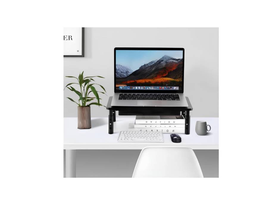 ECVV Adjustable Monitor Stand Riser with Drawer alternate product view 2