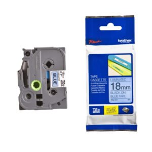 Brother P-touch 18mm TZ-541 Laminated Tape, 8 m, Black on Blue