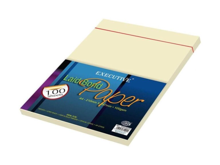 FIS Executive Laid Paper A4, 100gsm, 100sheets/pack, Corona Cream (FSPA100CCR)