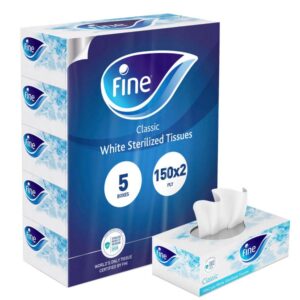 Fine Classic Facial Tissue 150’s 2PLY, Pack of 5
