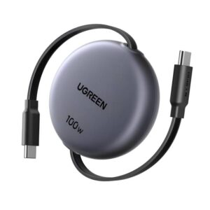UGREEN 100W Retractable USB-C Cable, 1m