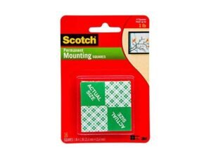 3M Scotch Mounting Squares, 1″ x 1″, 16/pack