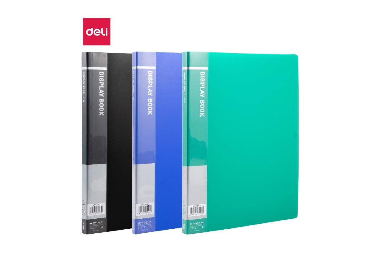 Deli 5002 Clear Book A4 Assorted Colors 20 Pockets - Image 1