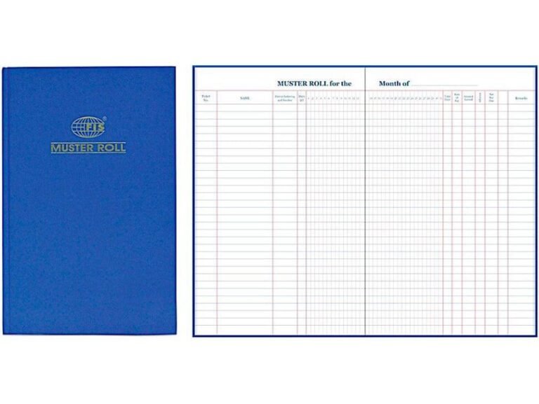 FIS Muster Roll 216mm X 355mm, 96 Sheets (FSCLMSTR)