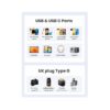UGREEN 4-in-1 30W Type G Travel Adapter view 3 UGREEN 4-in-1 30W Type G Travel Adapter alternate product view 3