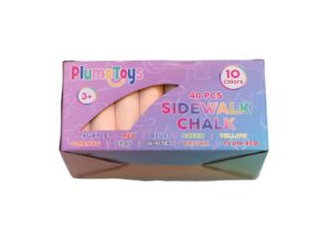 PlumoToys Washable Coloured Chalk 40 Pack