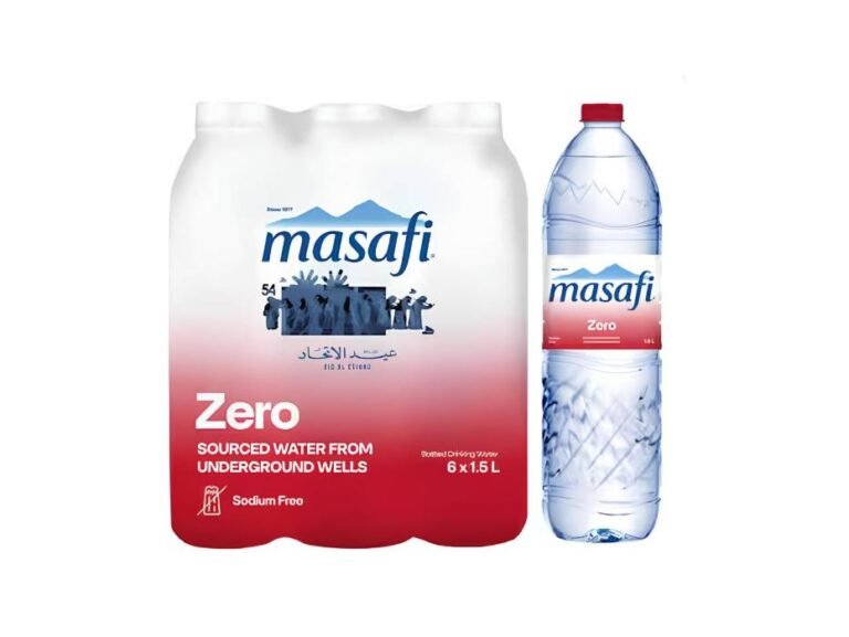 Masafi Zero Sodium Water, 1.5L, Pack of 6