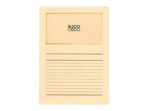 Elco Ordo Classico, L Paper Folder with Window, 5/pack, Beige