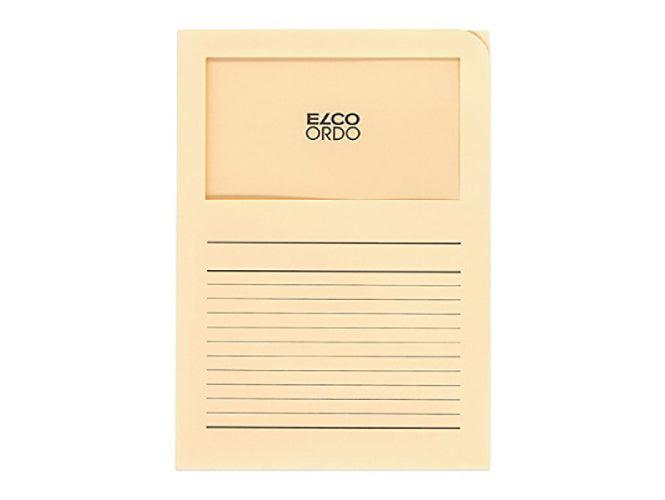 Elco Ordo Classico, L Paper Folder with Window, 5/pack, Beige
