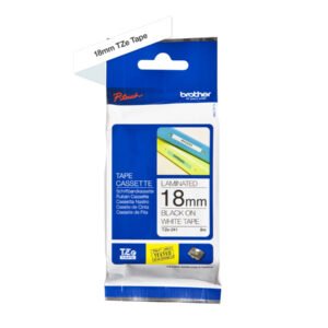 Brother P-touch 18mm TZ-241 Laminated Tape, 8m, Black on White