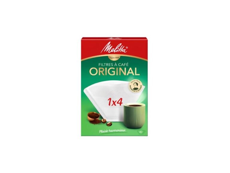 Melitta Original 1 × 4 Coffee Filters, White, Pack of 40