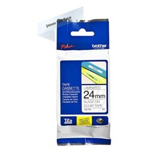 Brother P-touch 24mm TZ-151 Laminated Tape, 8 m, Black on Clear