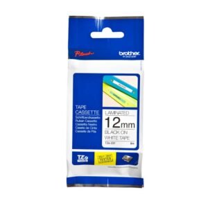 Brother P-touch 12mm TZ-231 Laminated Tape, 8m, Black on White
