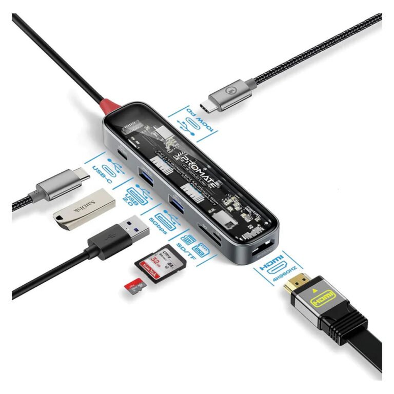 Promate TransHub-Lite 7-in-1 USB-C Hub