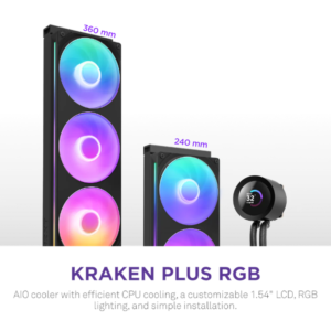 NZXT Kraken Plus 240 RGB AIO Liquid Cooler RL-KR240-B2