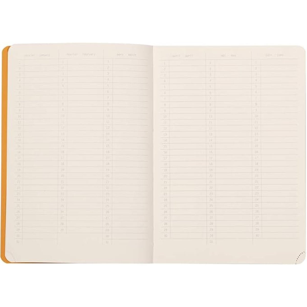Rhodia Perpetual undated Diary A5, Soft PU Cover, 1Week/1Page, Red - Image 4