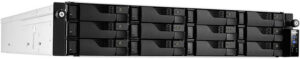 Asustor Lockerstor 12R Pro 12-Bay NAS Enclosure, Intel Xeon E-2224 CPU, 8GB DDR4-2666 ECC UDIMM Memory, 2x M.2 Drive Slots, 3.5″ SATA HDD, 2.5″ SATA SSD, 2.5″ SATA HDD | AS7112RDX