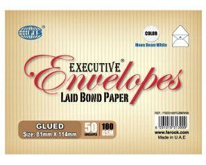 Farook White Envelope 4.5″x3″, 50pcs-pack (Cream)