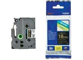 Brother P-touch 18mm TZ-344 Laminated Tape, 8 m, Gold on Black