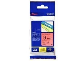 Brother P-touch 9mm TZ-421 Laminated Tape, 8 m, Black on Red