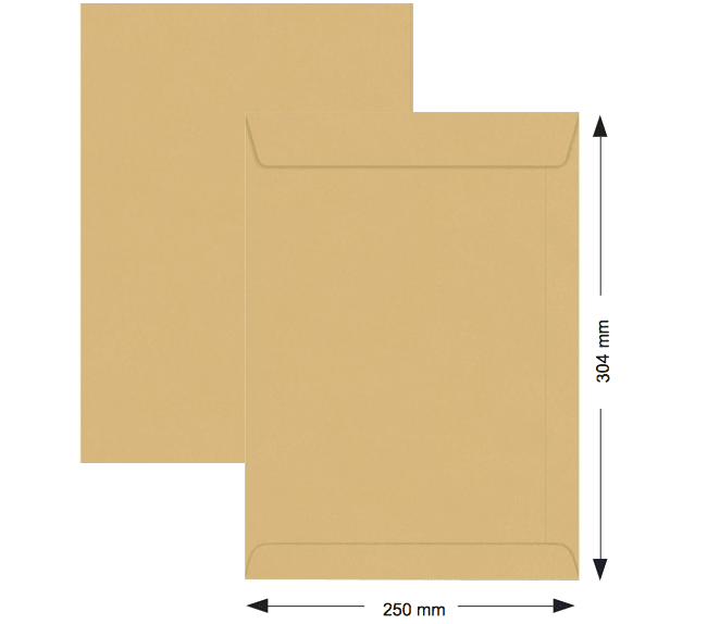 Hispapel Envelope 250 x 304mm 12″ x 10″ 250pcs-box