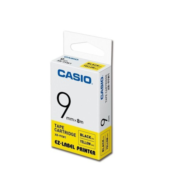 Casio XR-9YW1 9mm Black on Yellow Label Tape