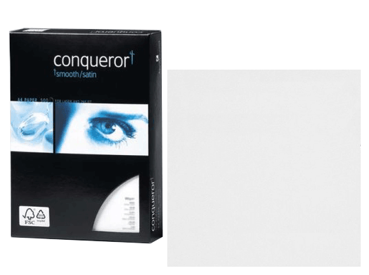 Conqueror Paper, A4, 120gsm, Diamond White, Recycled, CX22, 500sheets-pack