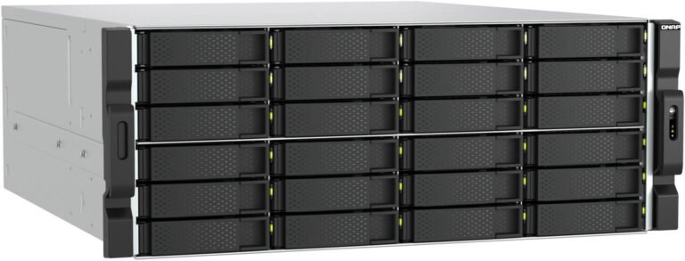 QNAP TS-H2477AXU-RP 4U Rackmount NAS, AMD Ryzen 7 Pro 7000, 24-Bay SATA, 2x M.2 Gen5, 3x PCIe Gen4, 2x 10Gbe, 2x 2.5Gbe, Qutsero ZFS, Dual 800W PSU | TS-H2477AXU-RP-R7-32G