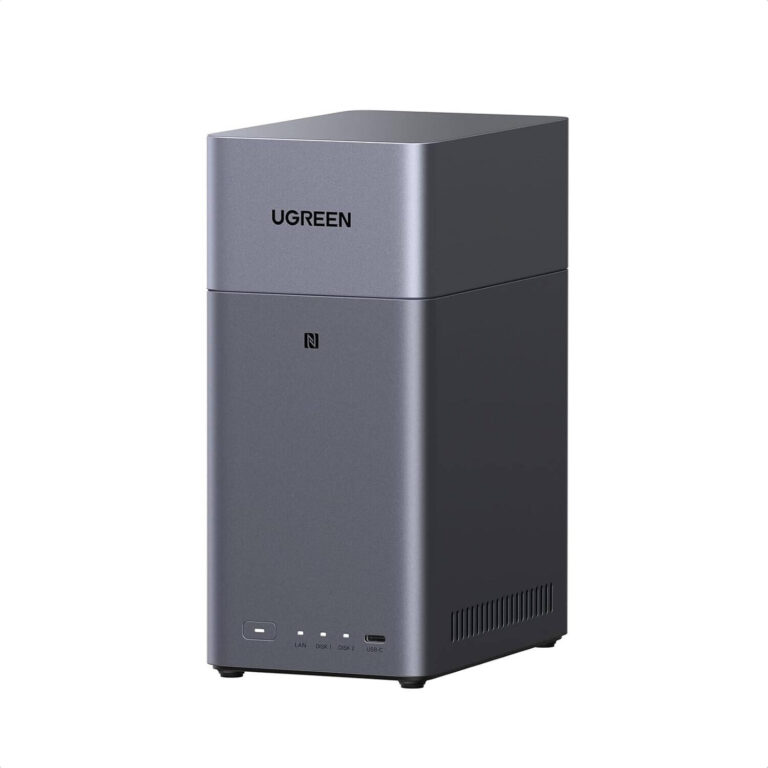UGREEN NASync DH2300 2-Bay Desktop NAS, Capacity 60TB (Diskless), Remote Access, AI Photo Album, Beginner Friendly System, 4GB on Board RAM,1GbE, 4K HDMI | 95087