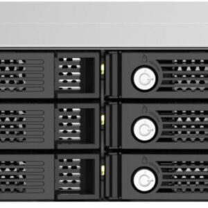 QNAP TL-R1220Sep-RP JBOD Expansion Enclosure, 12 Bay 2U SAS 12Gbps Rackmount Storage with Dual PSU Mini SAS HD 4 Port Enterprise NAS Expansion | TL-R1220Sep