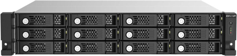 QNAP TL-R1220Sep-RP JBOD Expansion Enclosure, 12 Bay 2U SAS 12Gbps Rackmount Storage with Dual PSU Mini SAS HD 4 Port Enterprise NAS Expansion | TL-R1220Sep