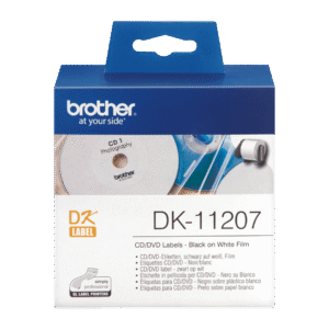 Brother DK-11207 CD-DVD Labels, 58 mm, 100-roll, White