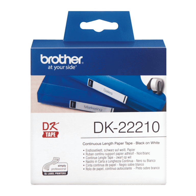 Brother DK-22210 Continuous Length Paper Tape, 29mm x 30.48m
