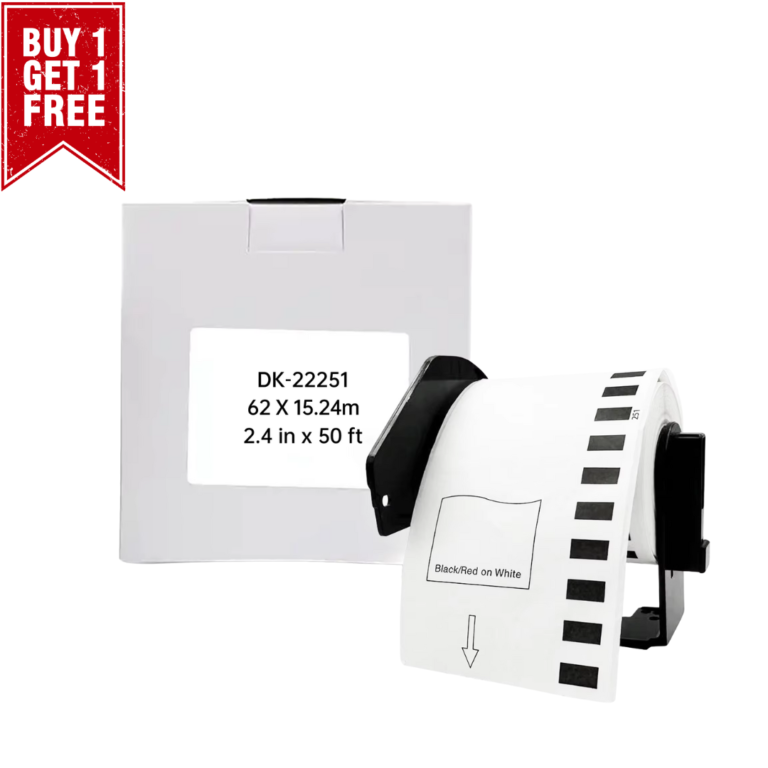 Generic Compatible DK-22251 Continuous Paper Label Rolls 62mm x 15.24m – Twin Pack