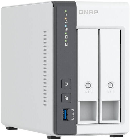 QNAP TS-216G 2-Bay NAS, ARM 4-core Cortex-A55 2.0GHz Processor, 4GB RAM, Mali-G52 Graphic Processor, Hot-Swappable, Gigabit Ethernet Port (RJ45), 1 x 70mm 12VDC Fan | TS-216G - Image 2