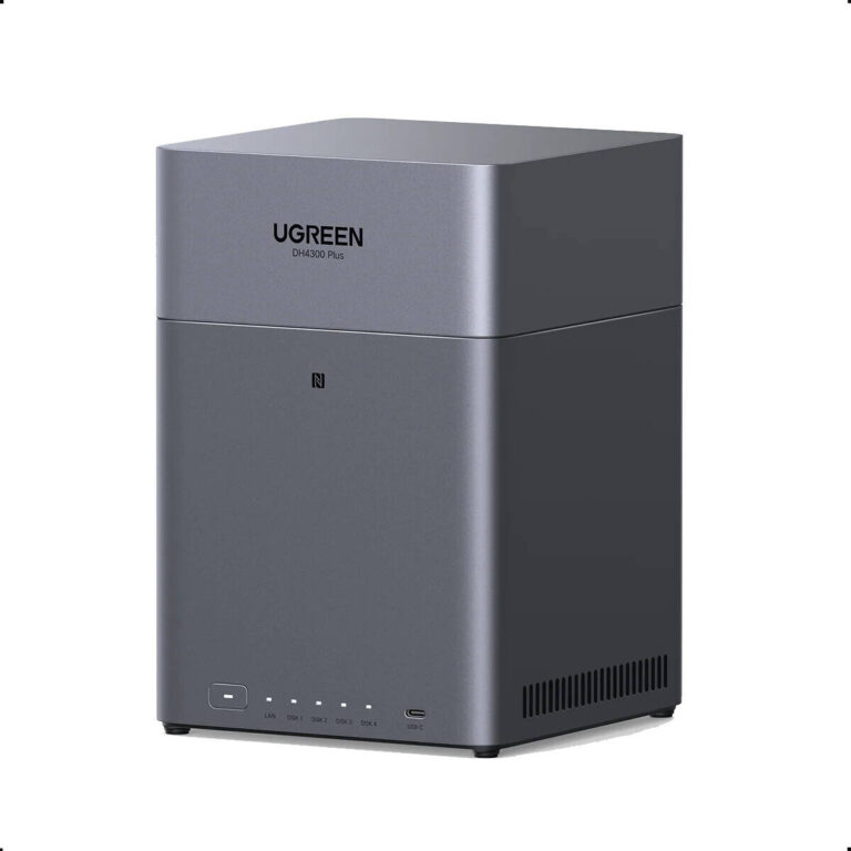UGREEN NASync DH4300 Plus 4-Bay Desktop NAS, 120TB Capacity, Remote Access, AI Photo Album, Beginner Friendly System, 8GB LPDDR4X RAM, 2.5GbE, 4K HDMI | 65651